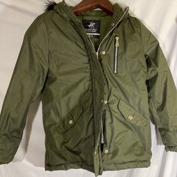 Girls Zip/Button up winter coat size 10/12 - Picture 2 of 7